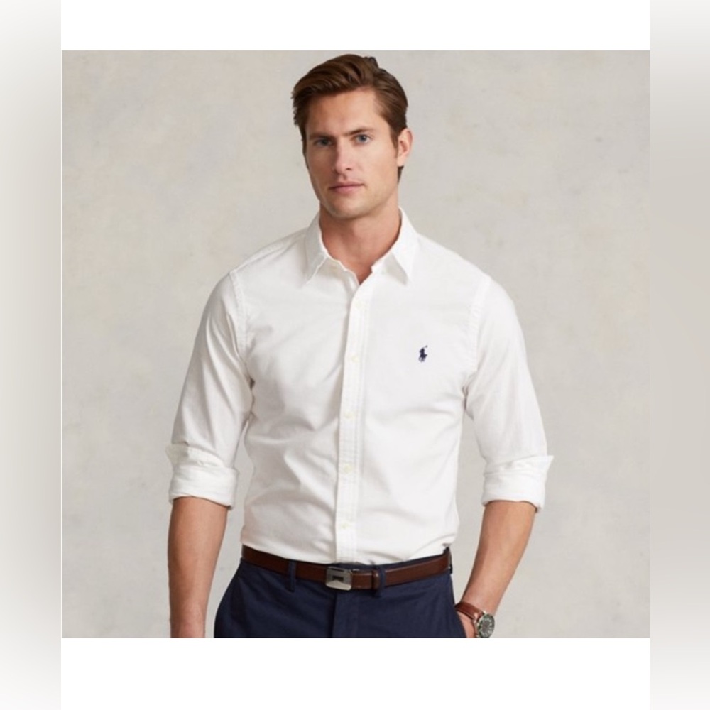 Men’s Ralph Lauren Classic Oxford Shirt White Size Small